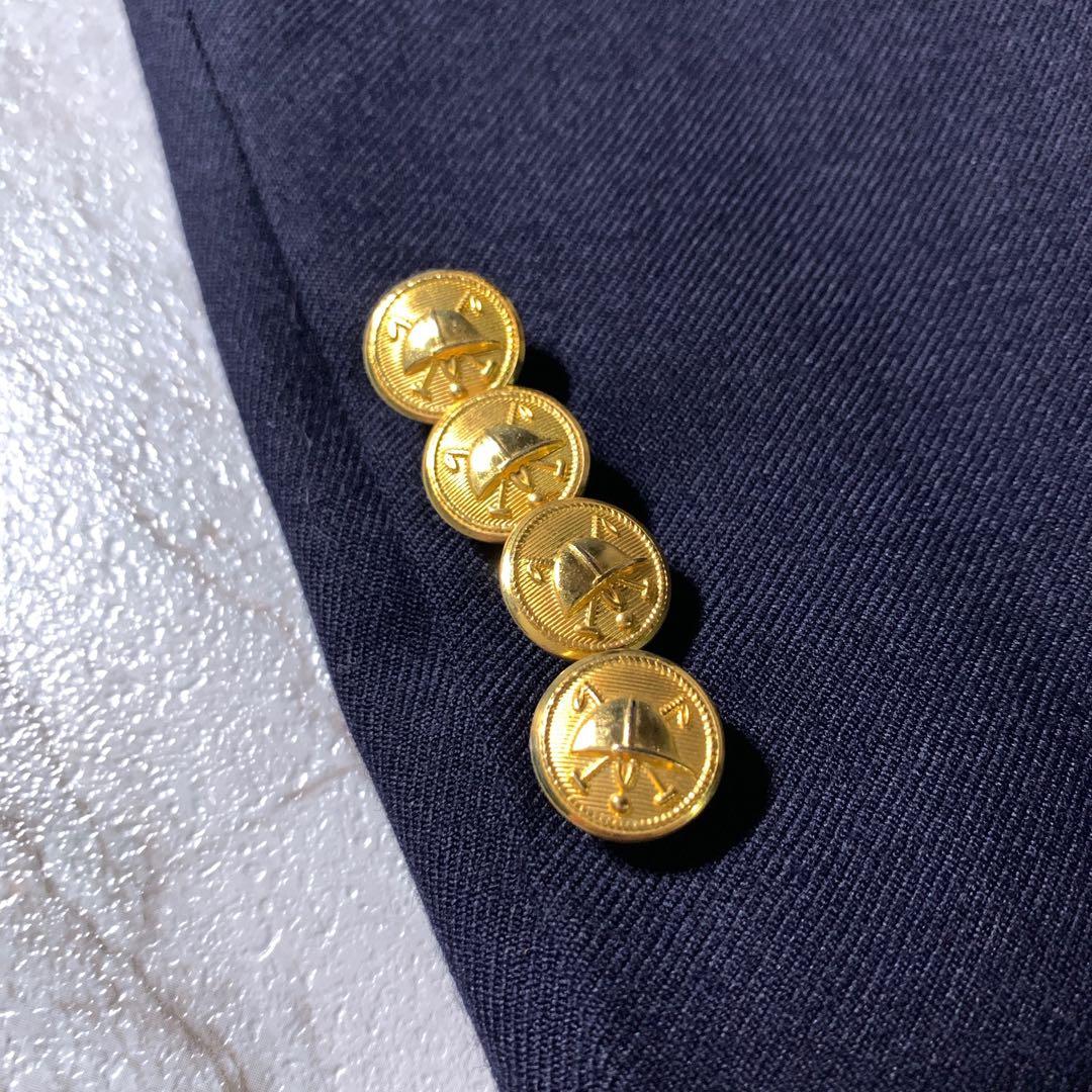 美品 ポロラルフローレン 紺ブレ シングル ブレザー 金ボタン 160