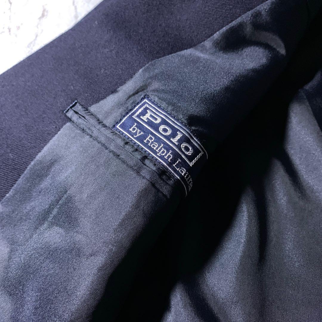 美品 ポロラルフローレン 紺ブレ シングル ブレザー 金ボタン 160