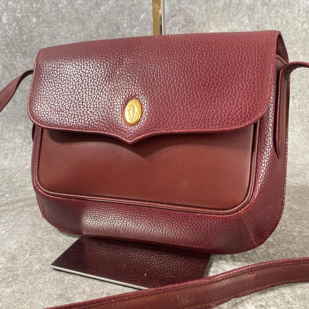 美品 カルティエ マストライン ポシェット　ショルダーバッグ 斜め掛け