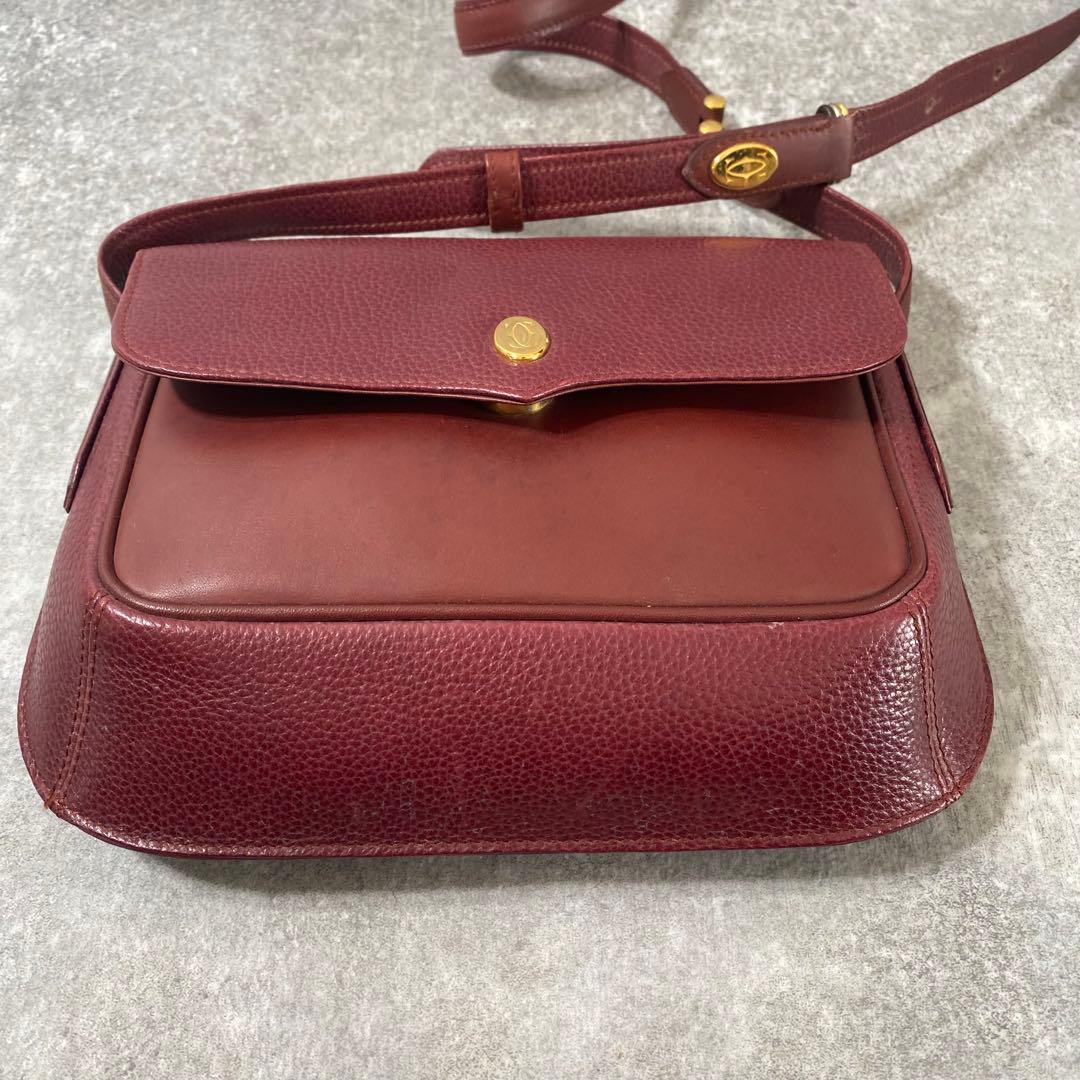 美品 カルティエ マストライン ポシェット　ショルダーバッグ 斜め掛け