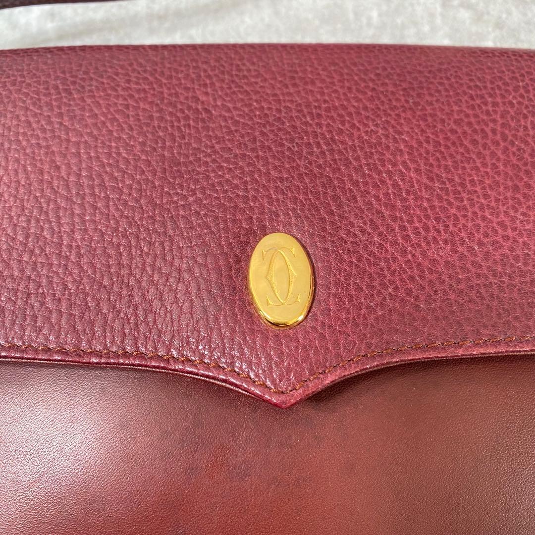美品 カルティエ マストライン ポシェット　ショルダーバッグ 斜め掛け