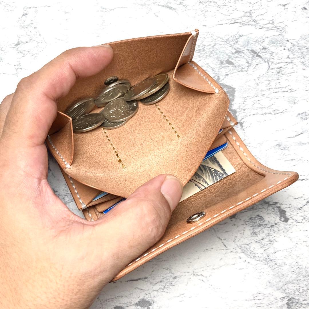 本革 コンパクト財布 栃木レザー ミニ財布 小さい財布 メンズ レディース