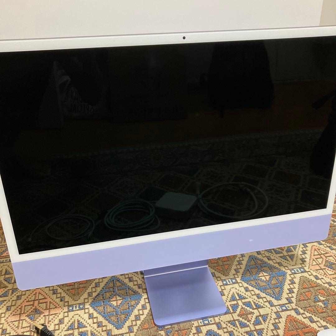 iMacパープル24インチ 8GB M1チップ 箱あり梱包済