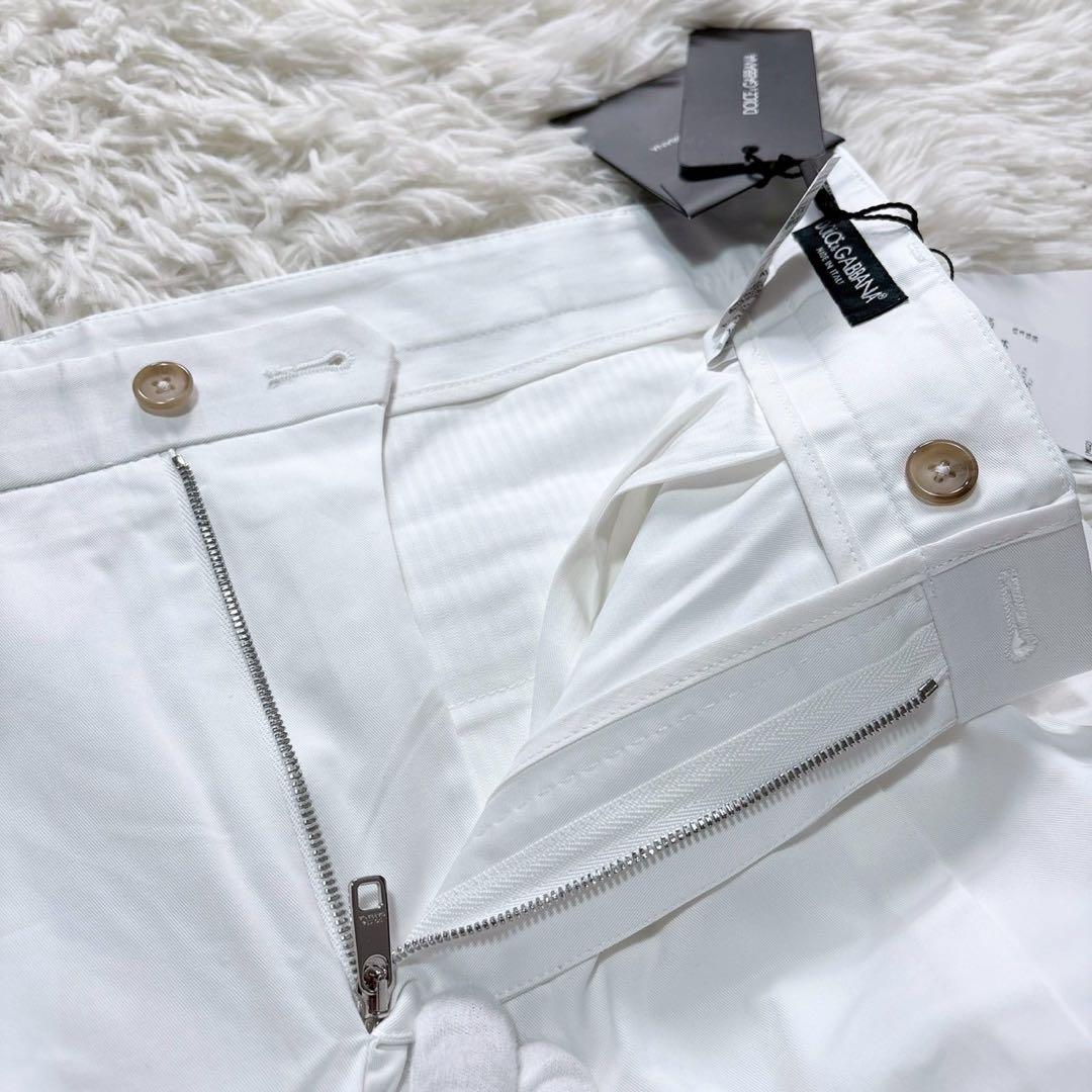 新品タグ付/XXXLドルチェアンドガッバーナ　パンツ　DG刺繍ロゴ　白　54