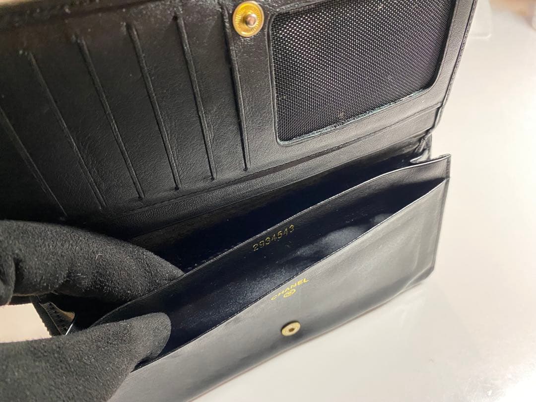 CHANEL ヴィンテージ長財布　黒