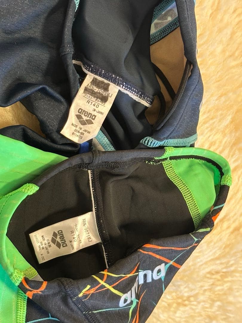 アリーナ　競泳水着　試合用　タフスーツ140 ミドルスパッツ2枚セット