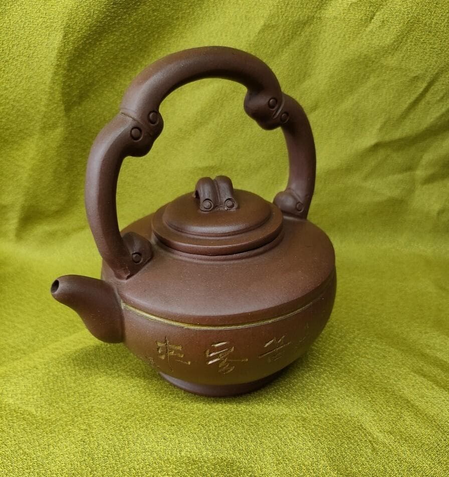 【中国古美術】 紫砂茶壷 急須 茶道具 茶器 湯沸 虎洪 伝統工芸 茶器