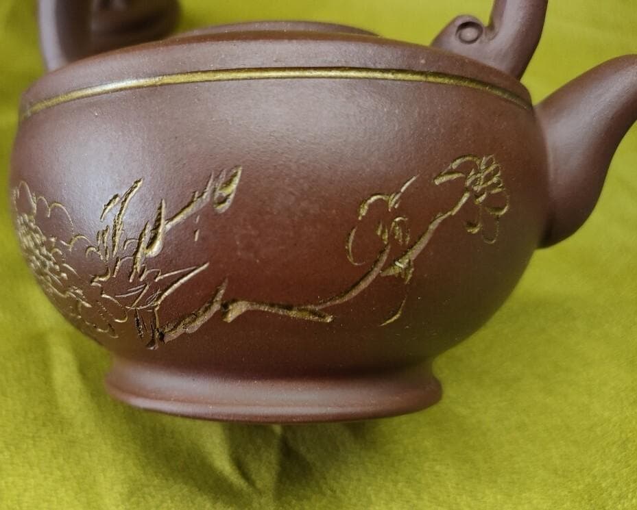 【中国古美術】 紫砂茶壷 急須 茶道具 茶器 湯沸 虎洪 伝統工芸 茶器