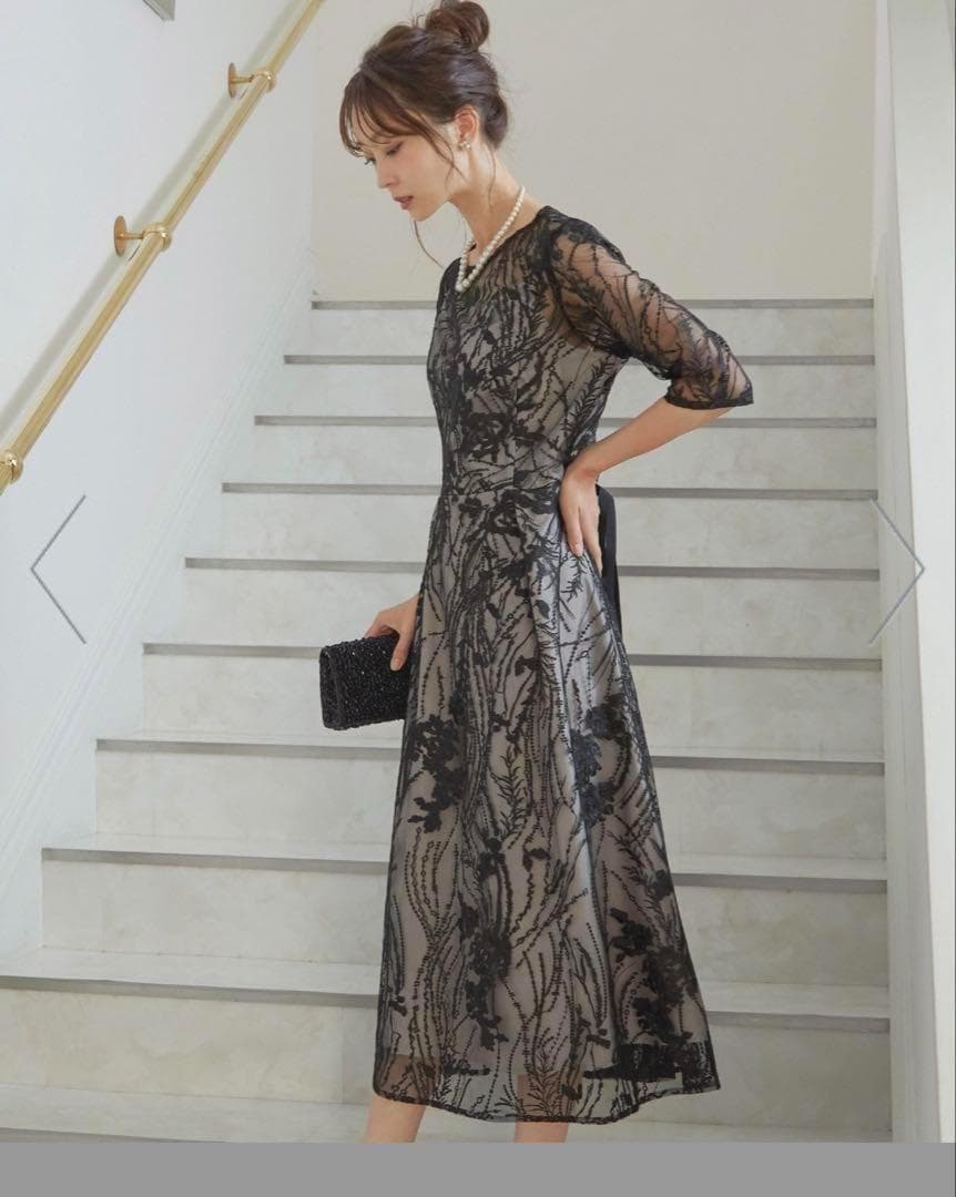 PREFERIR プレフェリール 総レース バックリボン 結婚式 パーティー