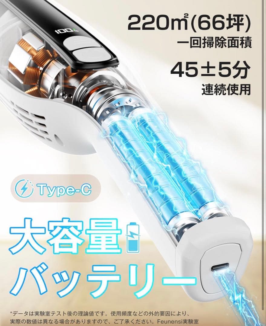 2026新登場‼️コードレス掃除機 超強力吸引 自立式 LED 超軽量 サイクロン