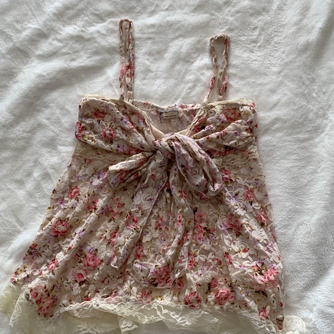 【旧タグ】LIZ LISA Y2K 00’s パワーネットキャミチュニック　花柄