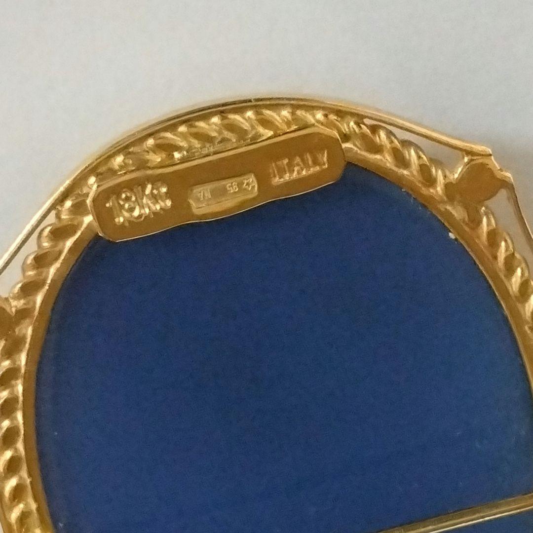 CAMEO カメオペンダントトップ&ブローチ２way／K18刻印／ イタリア製