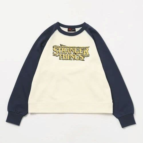 ストレンジャーシングス ロゴトレーナー ネイビーラグラン