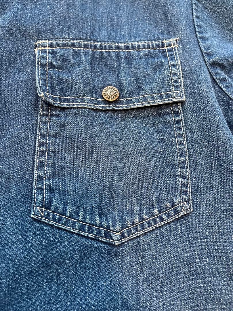 70s 80s カバーオール コーデュロイ襟付き ワークジャケット usa製