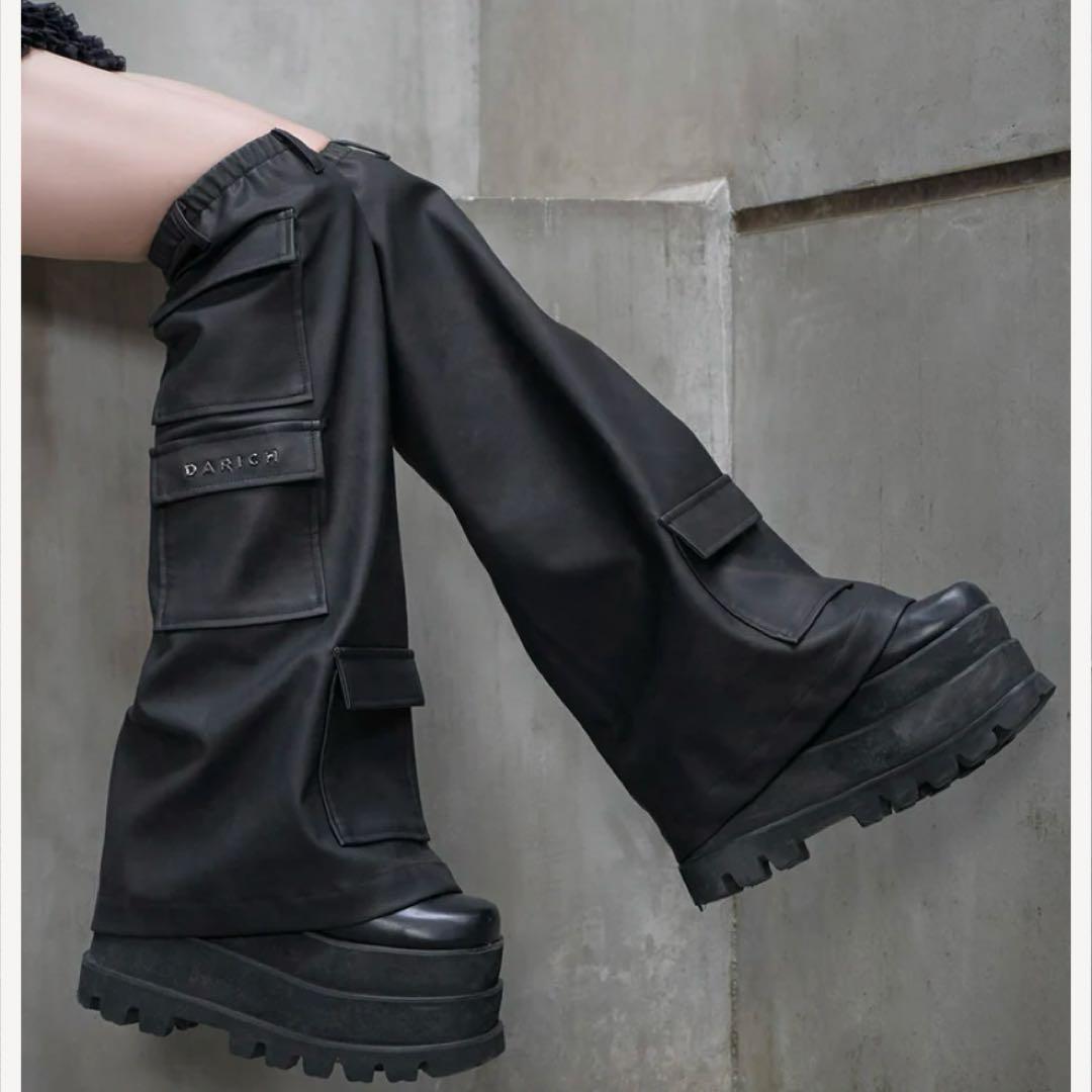 ダーリッチ　レザーブーツカバー　ブラック