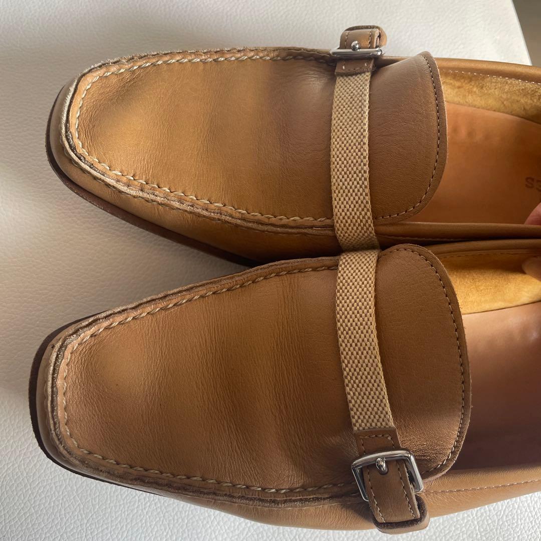 【HERMES 】レザー /革靴/美品/キャメル/36