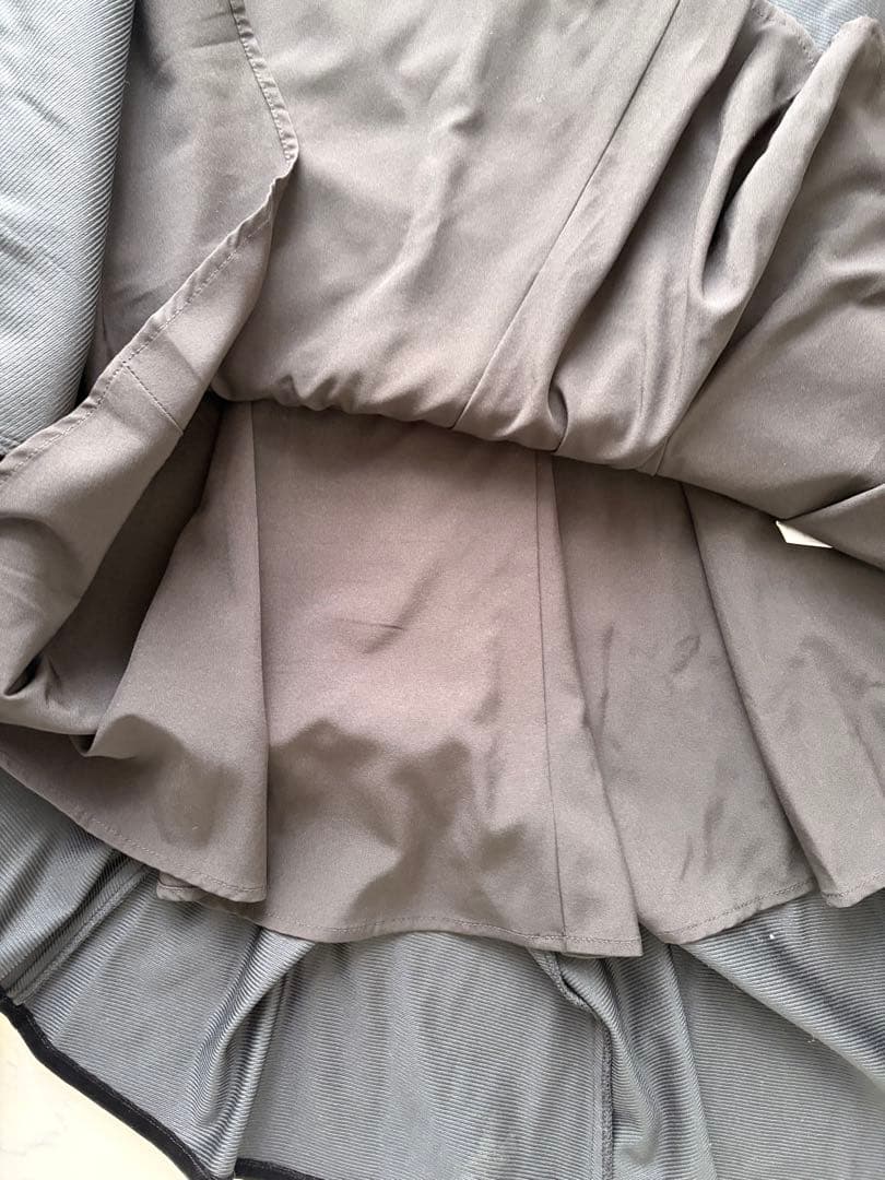 LEJA 配色アシンメトリー ビッグカラーベロア マーメイドドレス ブラック M