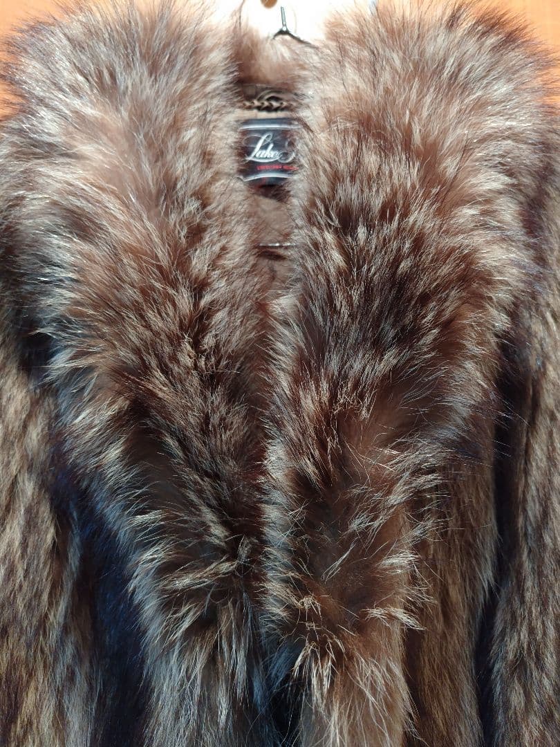 美品【Lake Fur】フォックス毛皮コート　11号