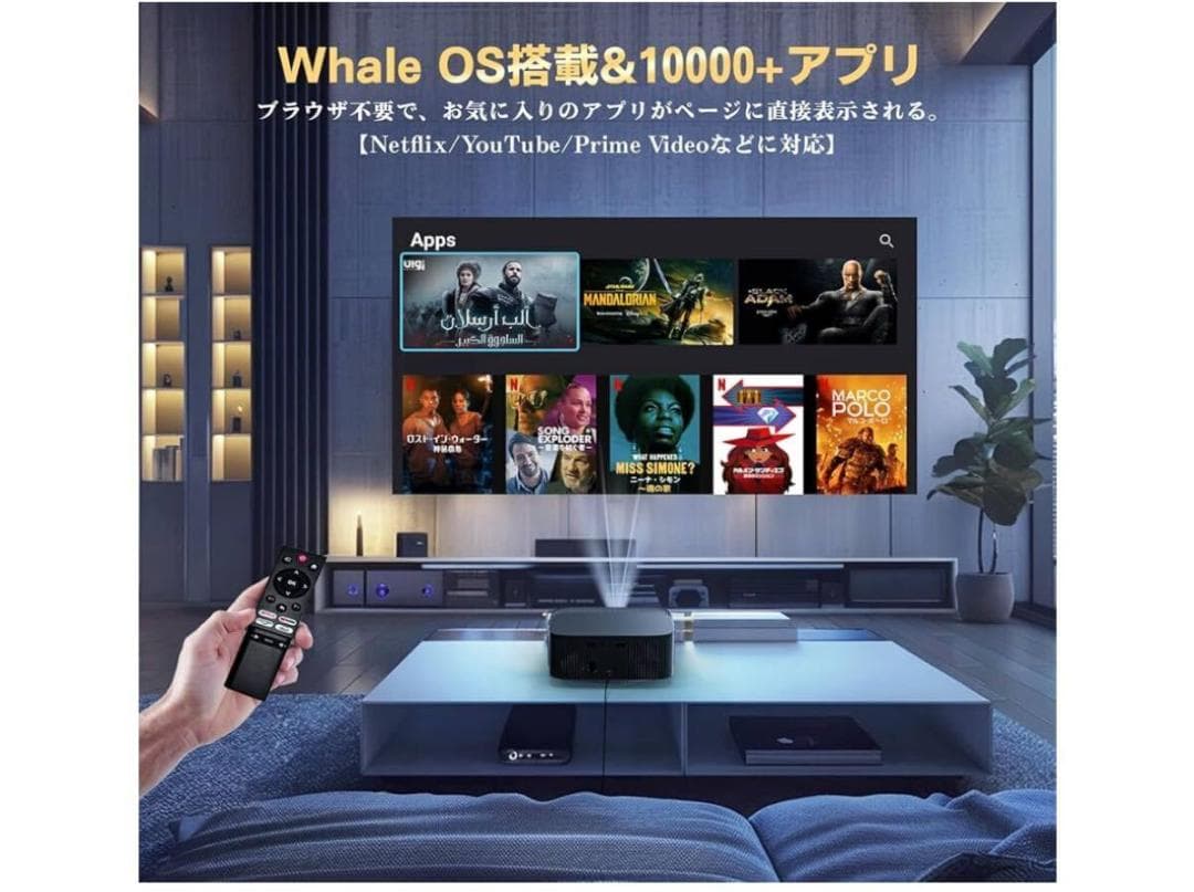 プロジェクター【Android TV 14＆1000ANSI】