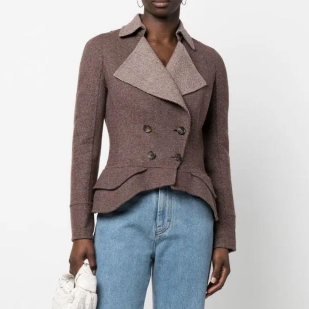 Christian Dior ダブルフェイス バージャケット F36 ブラウン