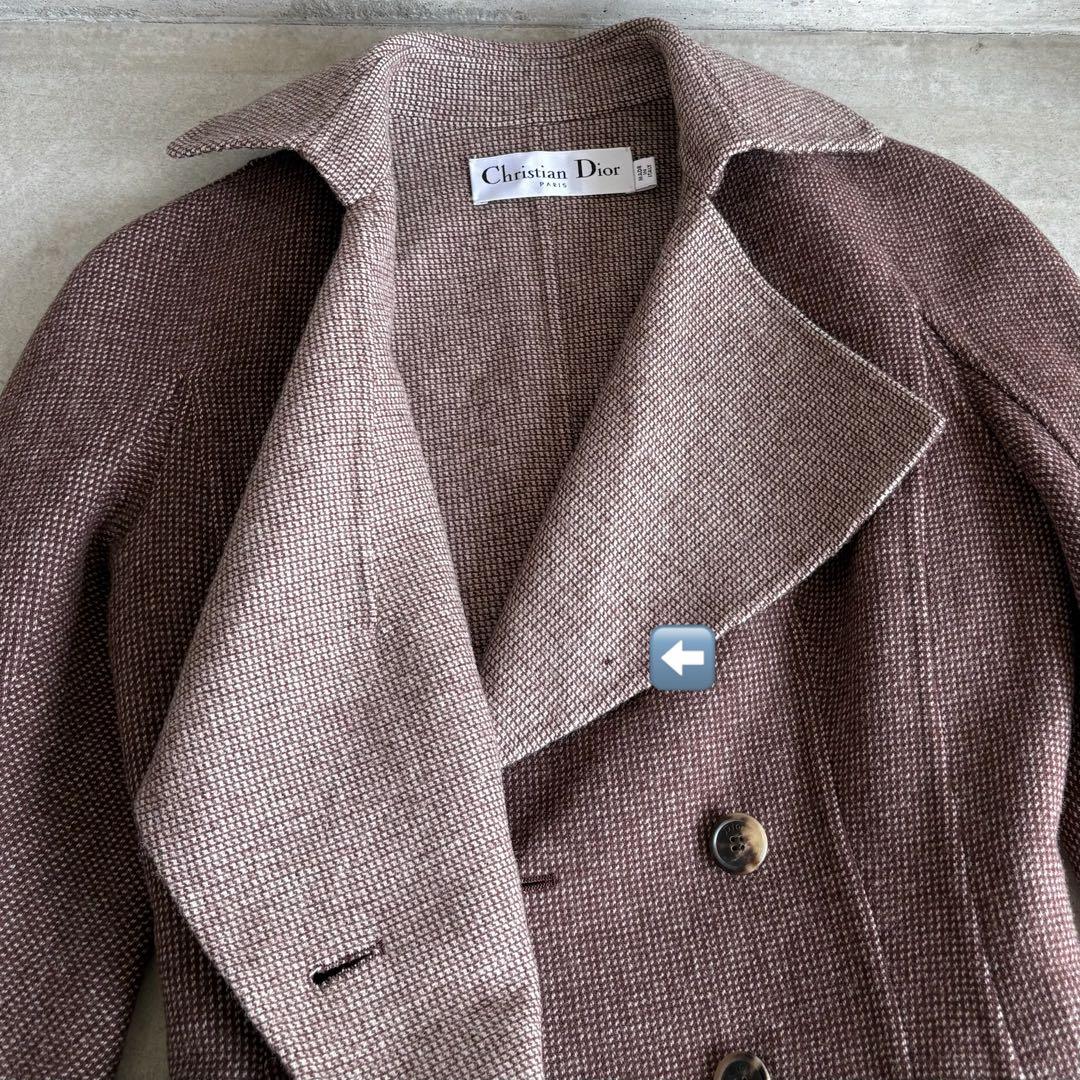Christian Dior ダブルフェイス バージャケット F36 ブラウン