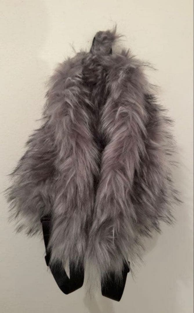 opium系　fur backpack ファー リュックグレー 毛皮リュック
