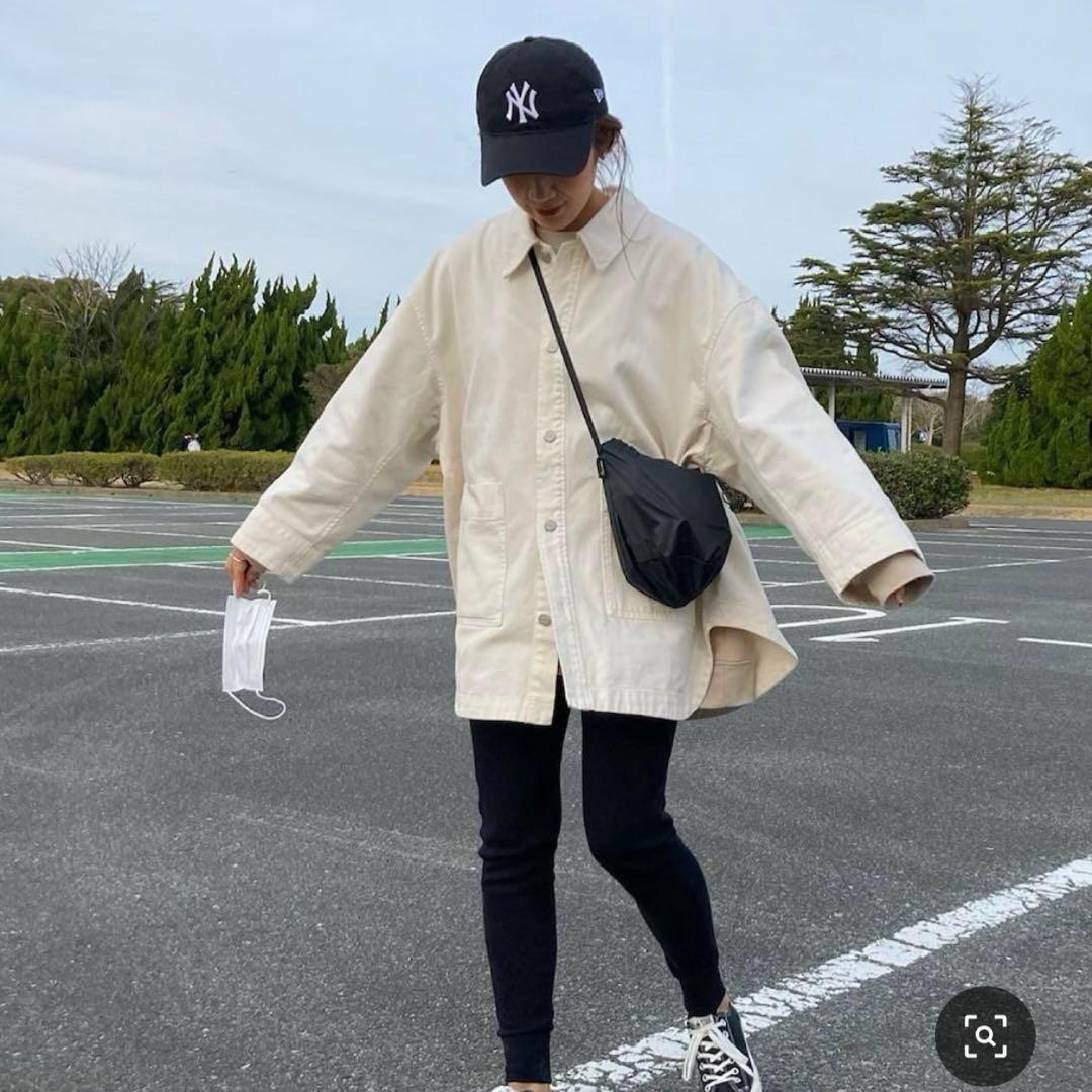 CLANE バックスクイーズデニムジャケット ホワイト　クラネ　gジャン　洗える