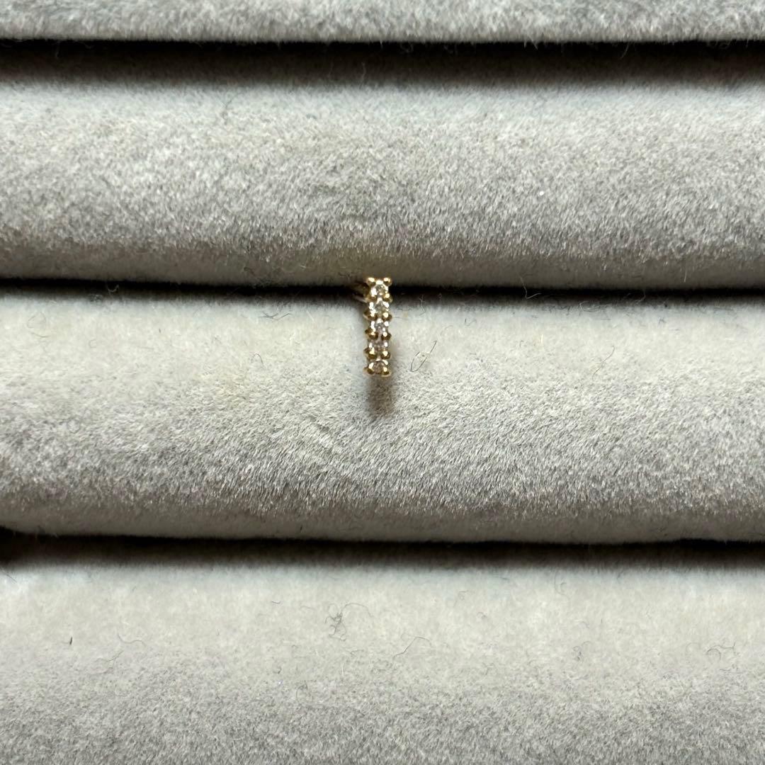 e.m. little emblem K18 ダイヤ バー ピアス 片耳用