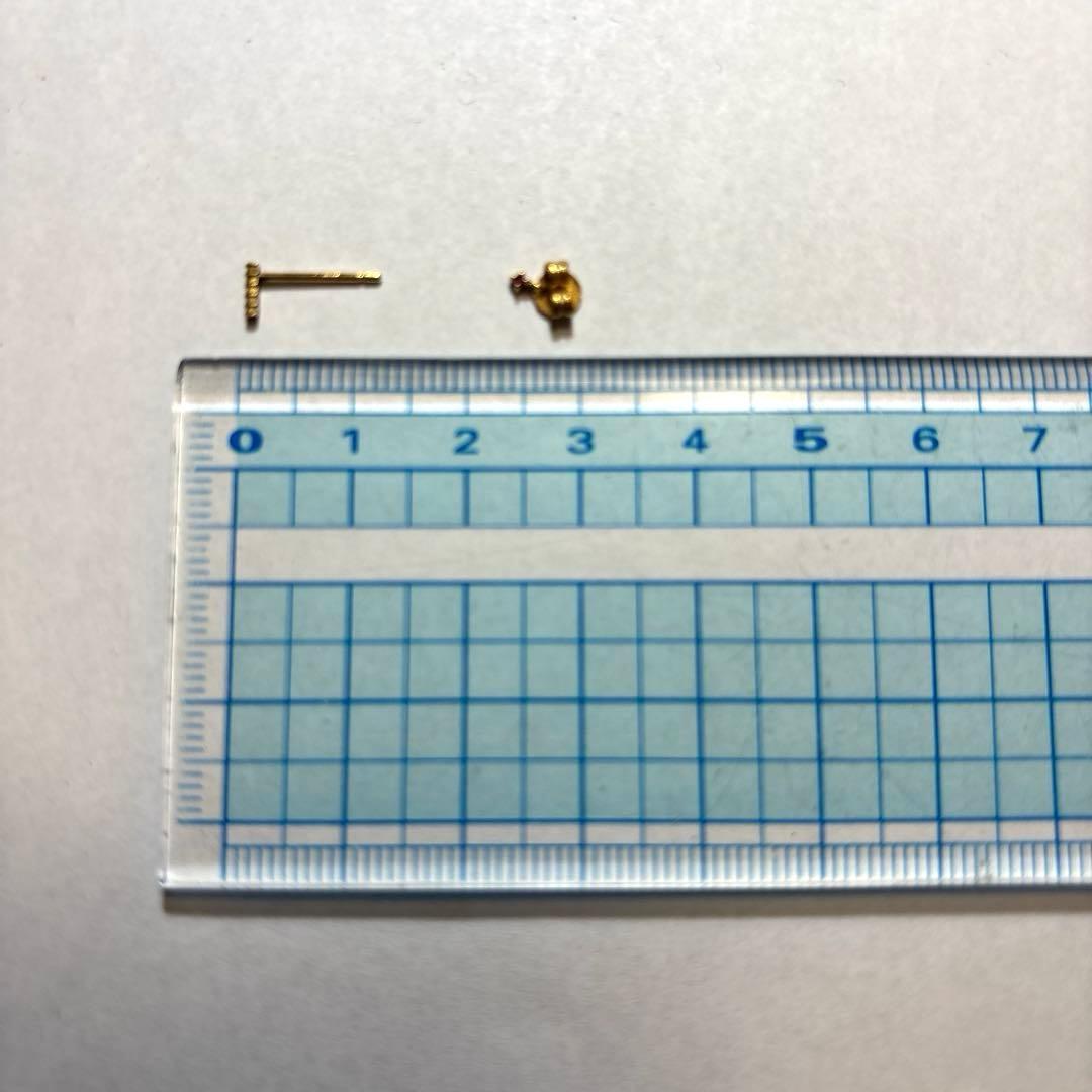 e.m. little emblem K18 ダイヤ バー ピアス 片耳用