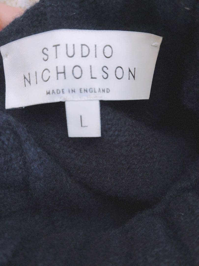 STUDIO NICHOLSON ダークネイビー タートルネック セーター L