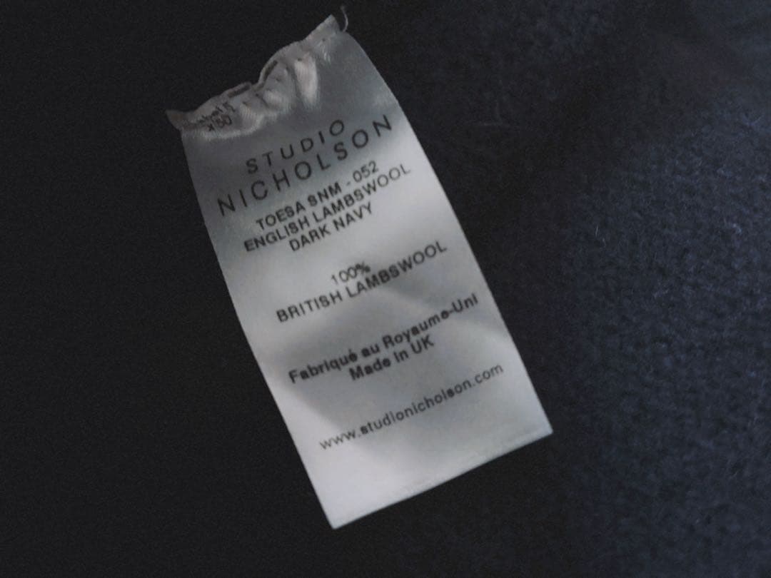 STUDIO NICHOLSON ダークネイビー タートルネック セーター L