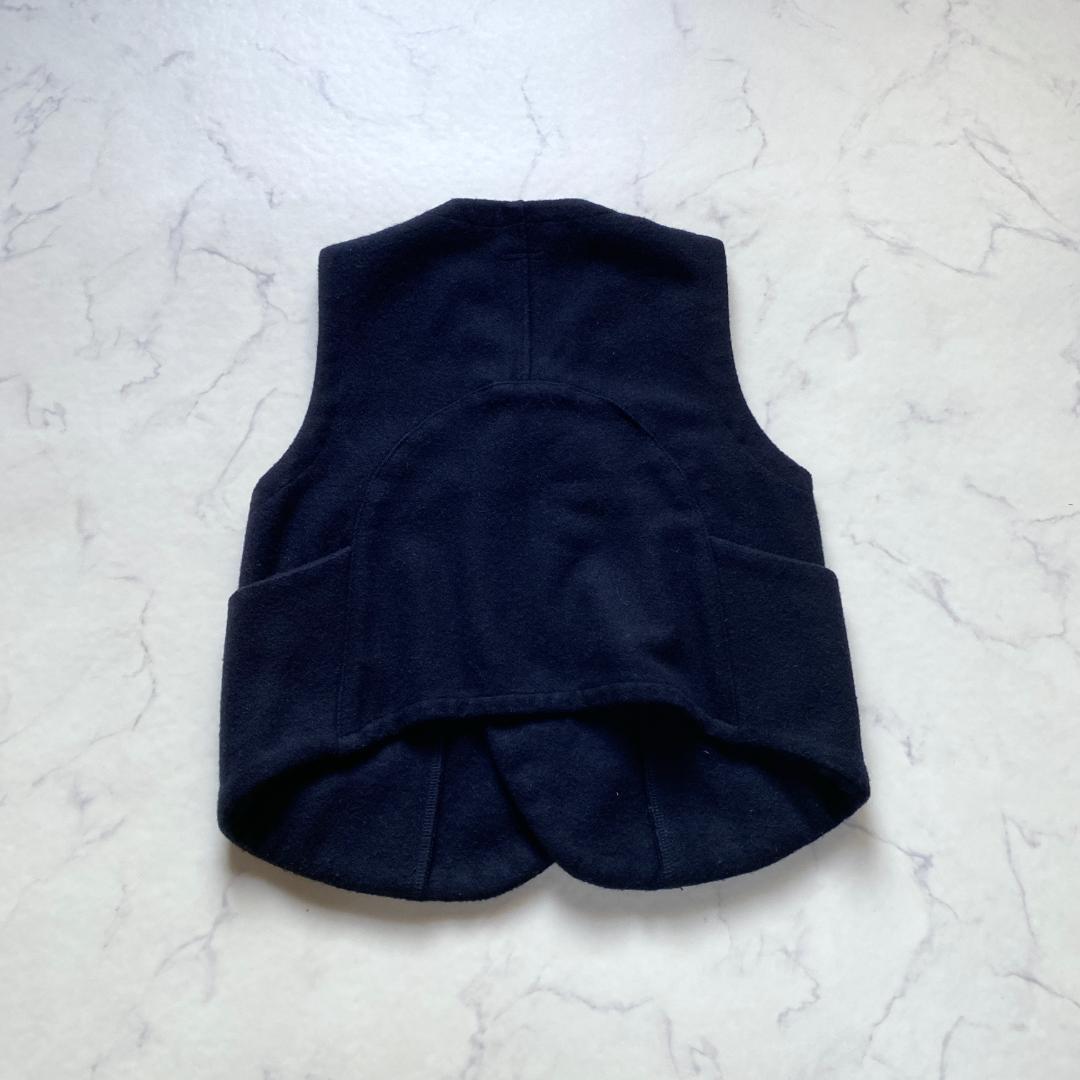 キャピタル アシンメトリー ウールベスト ネイビー XS