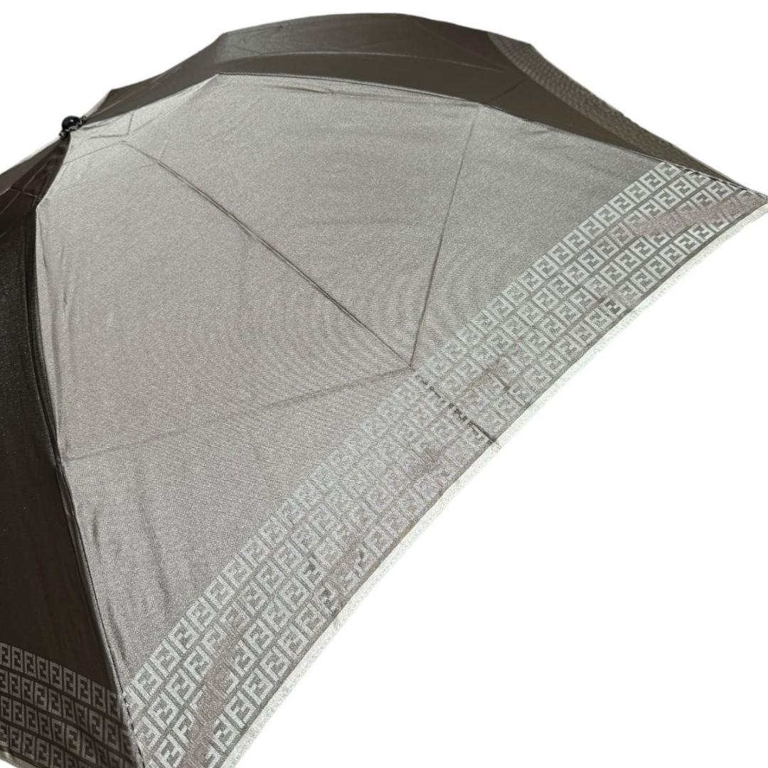 【専用】FENDI 折りたたみ傘 ズッカ ゴールド金具 ブラウンゴールド