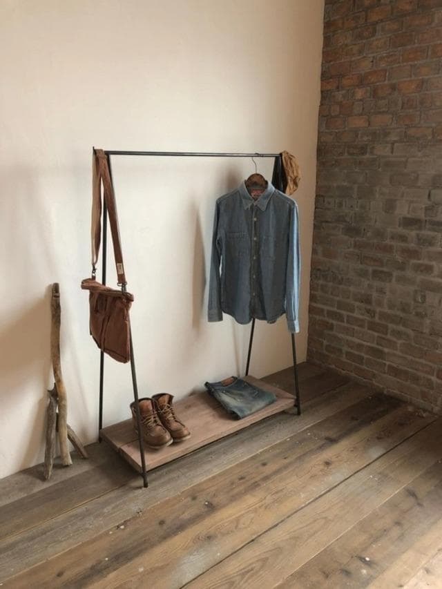 特大　貴重　数量限定　特別価格　ハンガーラック　アイアン家具　古材　無垢材　送込