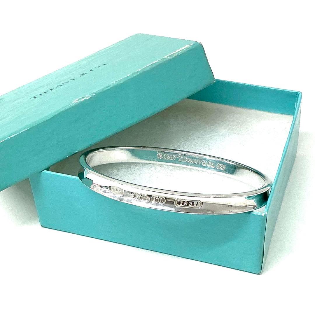 【極美品】内径約19cmティファニー バングルナロー 1837 SV925