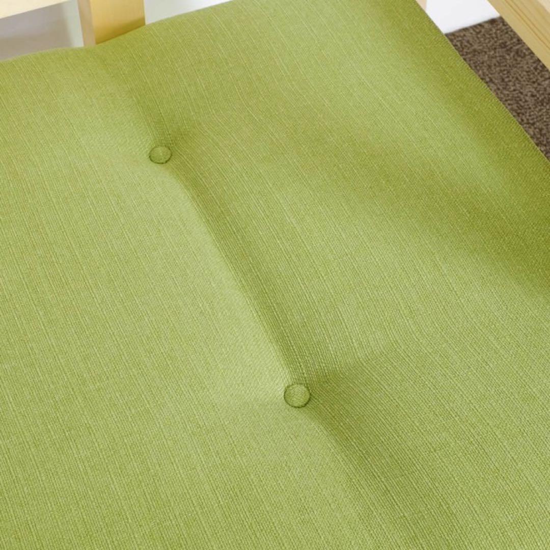 A新品 北欧 パイン材 ソファベッド グリーン セミシングル すのこ カントリー