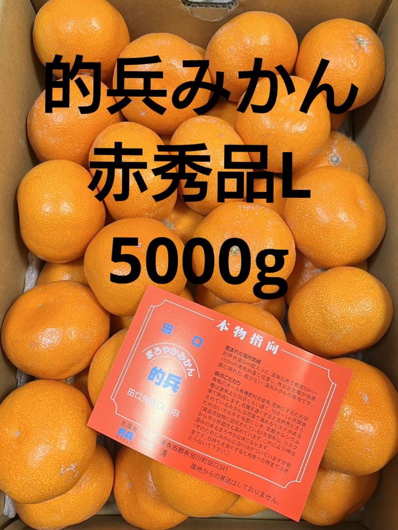 今年もありがとう　的兵みかん赤秀品L5000g