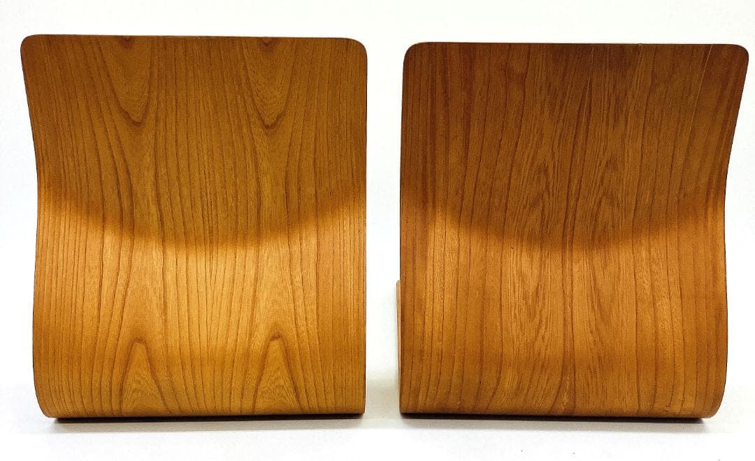 Tendo 天童木工 座椅子 2脚セット 藤森健次 曲げ木 ケヤキ板目 曲木⑭