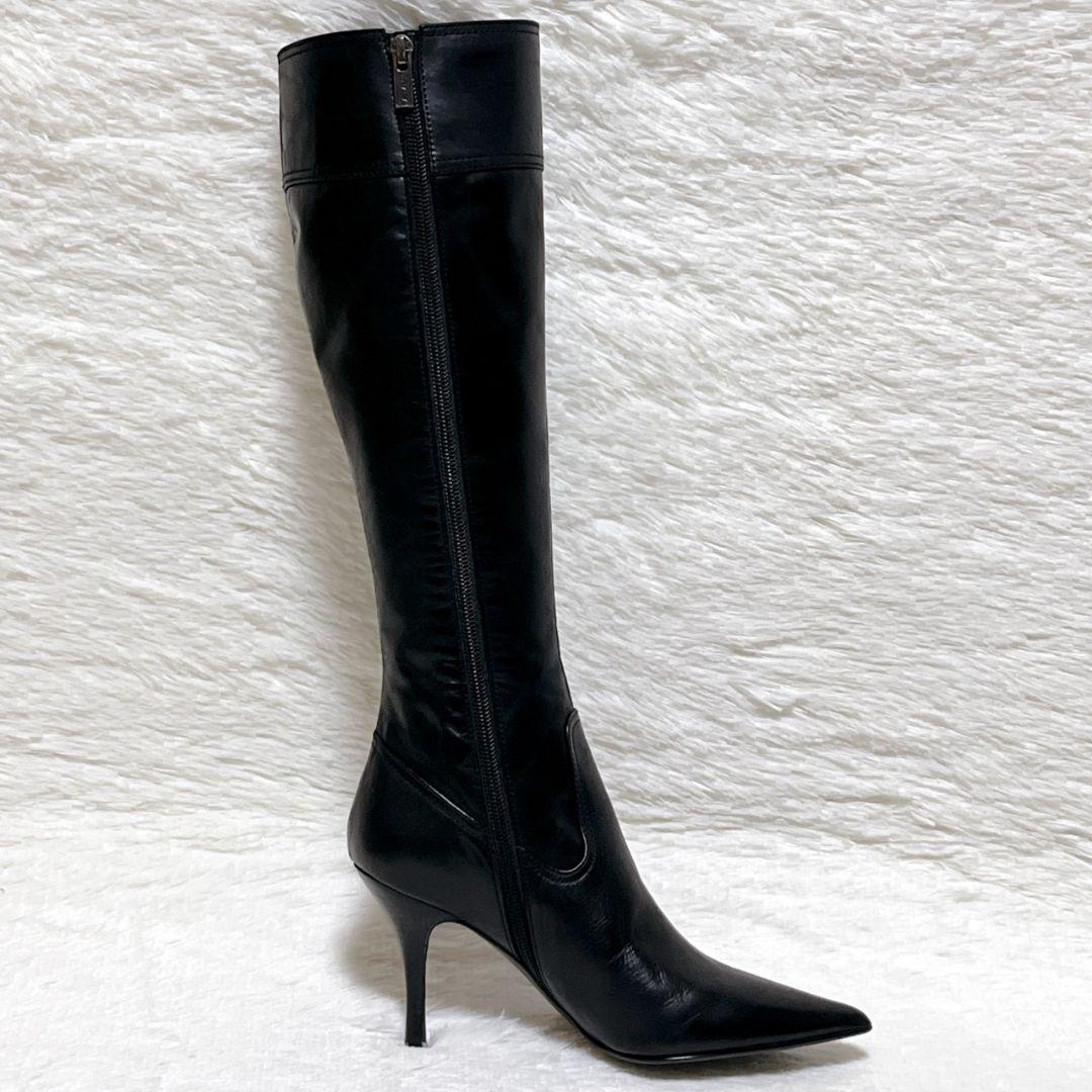 【極美品】DIANA ダイアナ ロングブーツ 黒 24cm レザー 日本製 美脚