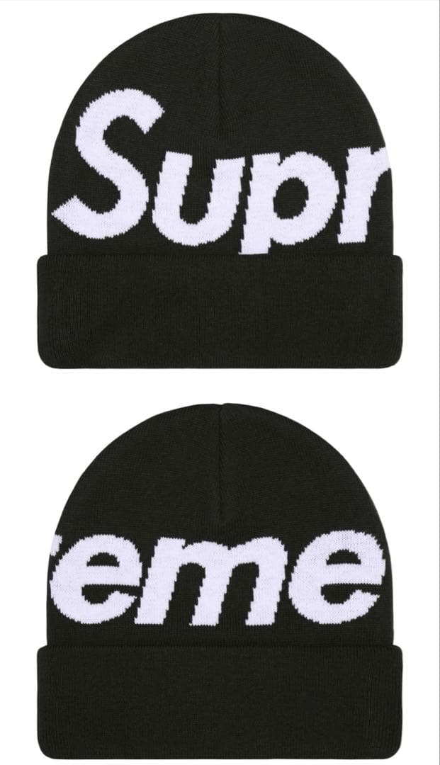 【即日発送】Supreme Big Logo Beanie Black