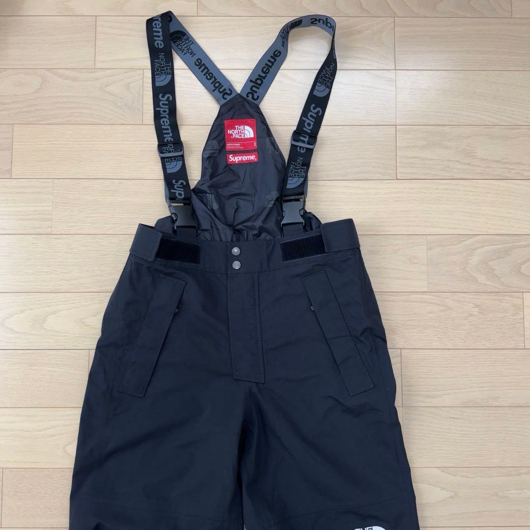 シュプリーム　ノースフェイス　エクスペディション　オーバーオール　ビブパンツ　黒