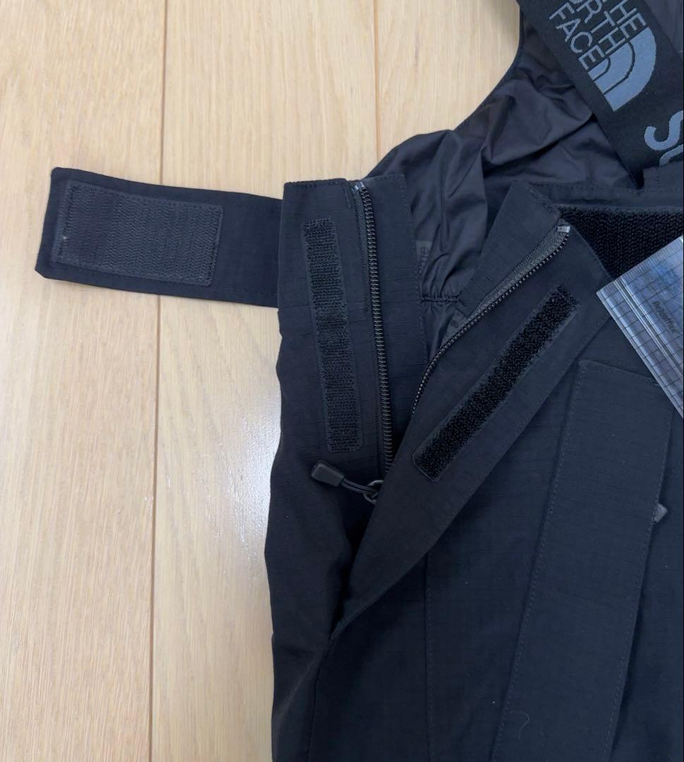 シュプリーム　ノースフェイス　エクスペディション　オーバーオール　ビブパンツ　黒