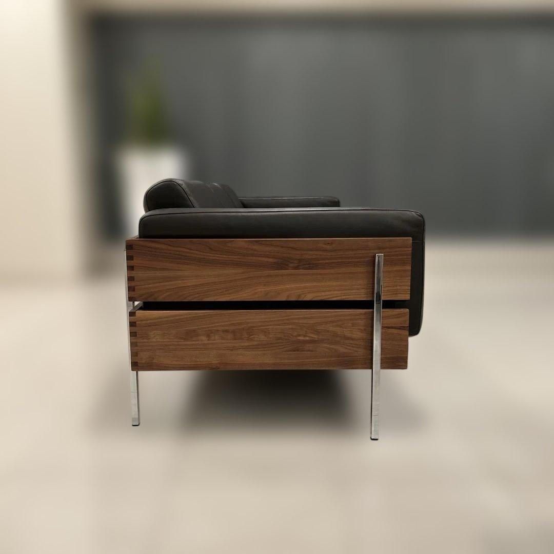 【美品】ESSENZA イタリア製本革ソファ（３人掛け）