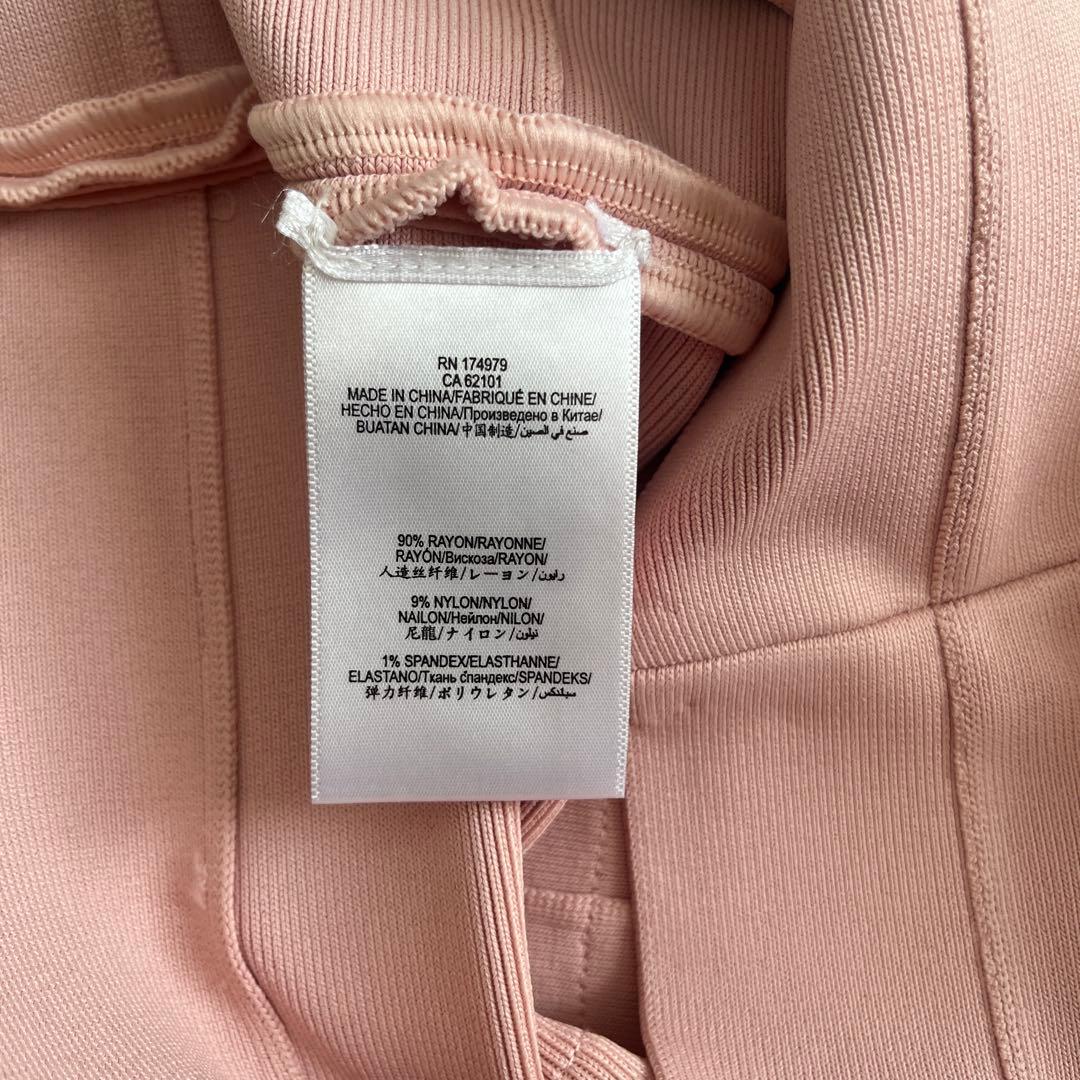 HERVE LEGER ピンク ノースリーブ ワンピース XXS