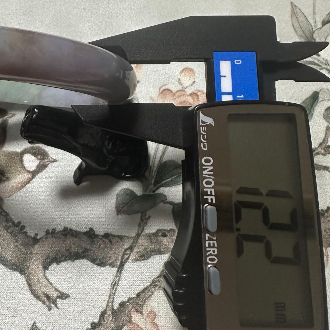 天然ミャンマー産翡翠（A貨）　深ラベンダー×淡グリーン 翡翠バングル