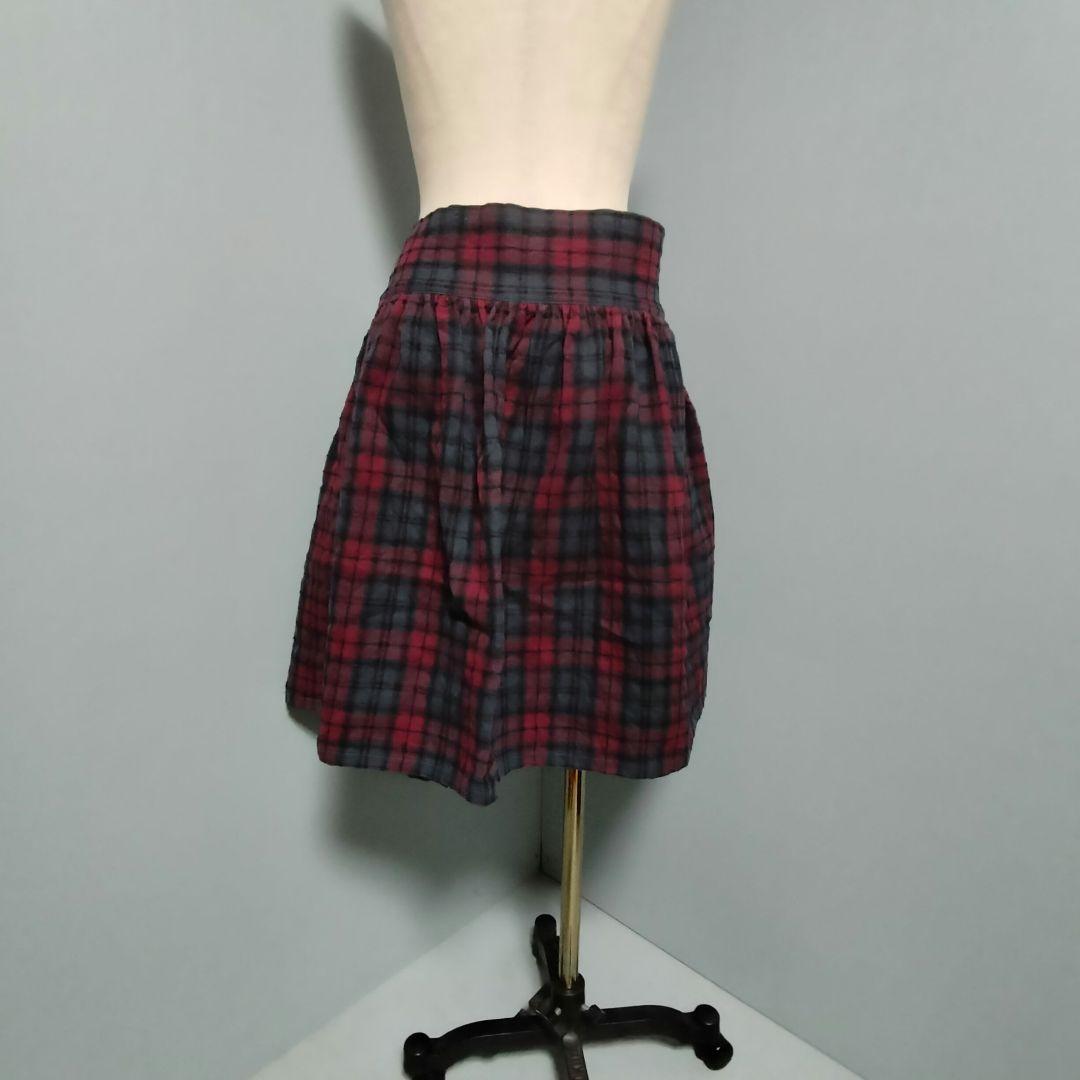 希少LIMI fue◆リミフゥ◆チェック柄が可愛い！変形ラップスカート