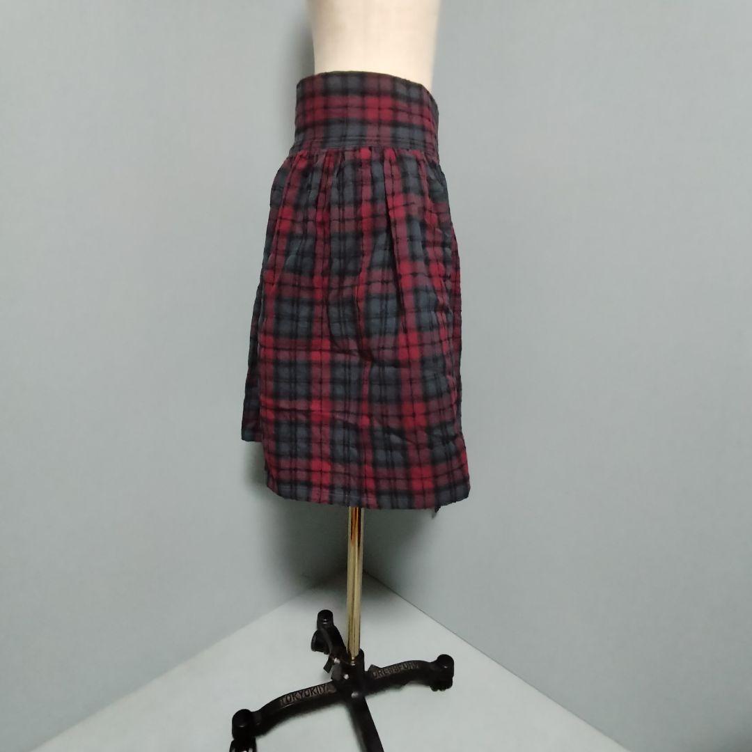 希少LIMI fue◆リミフゥ◆チェック柄が可愛い！変形ラップスカート
