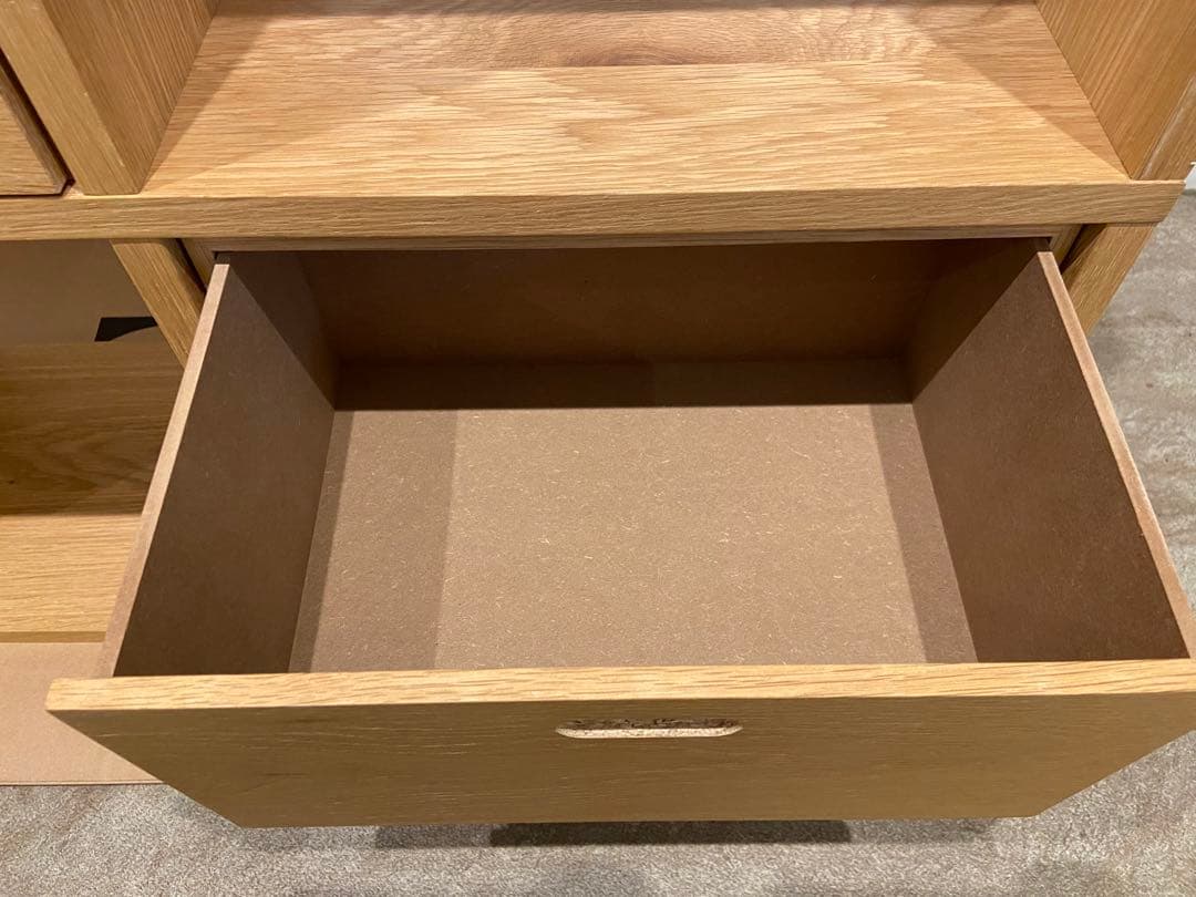 ⭐️超美品⭐️チェスト３個付き⭐️無印⭐️スタッキングシェルフ⭐️３段×２列・オーク材