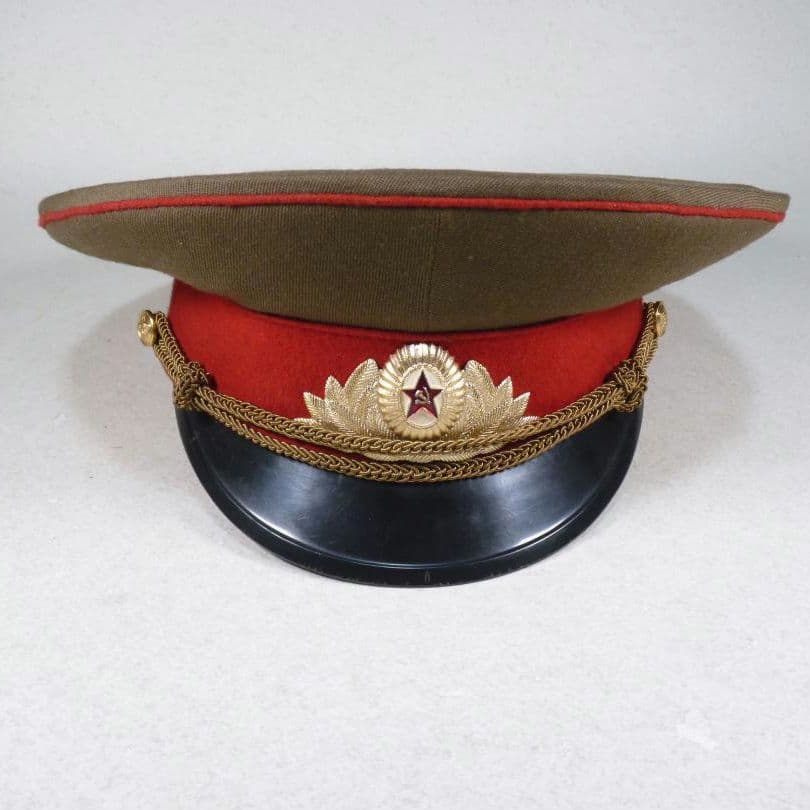 マニア向け　ロシア　旧ソ連軍　軍帽　ミリタリー　カーキ　56cm