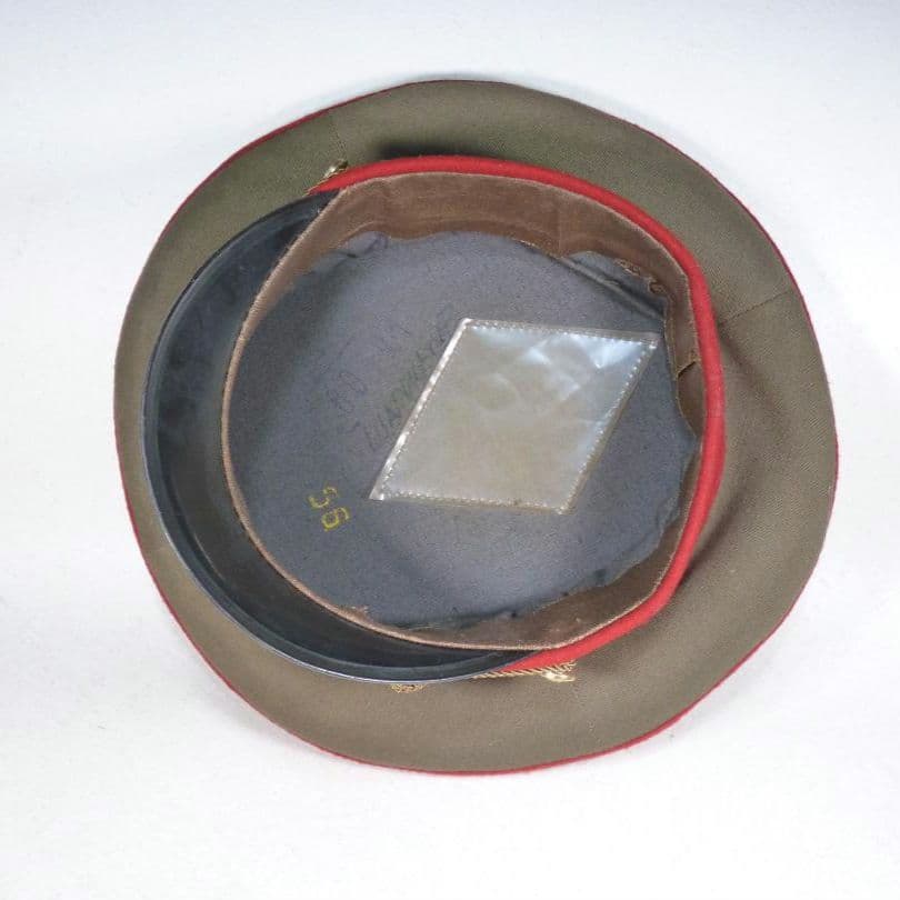 マニア向け　ロシア　旧ソ連軍　軍帽　ミリタリー　カーキ　56cm